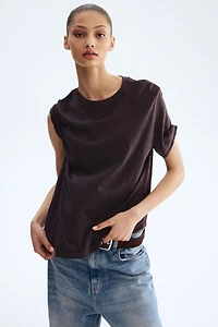 T-shirt en soie mélangée