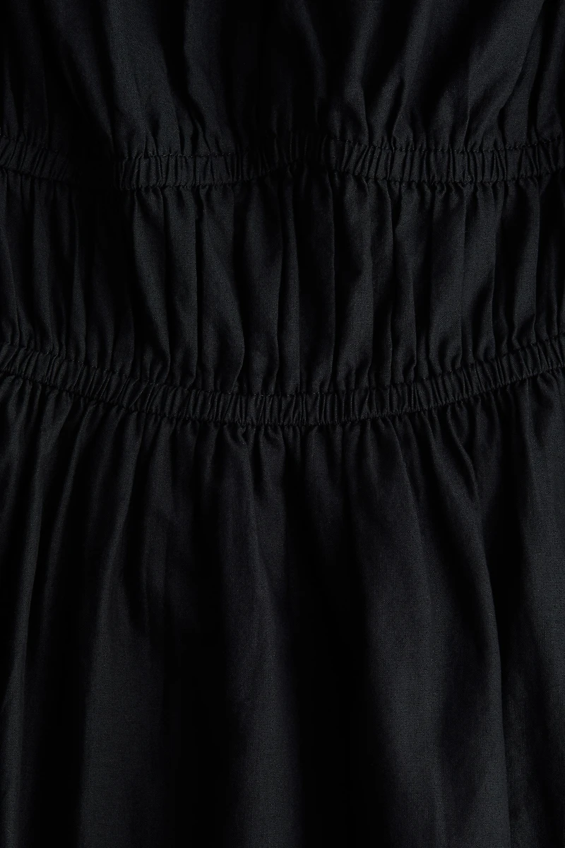 Bubble-Hem Cotton Dress