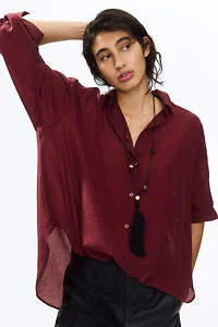 Oversized Crinkled Shirt