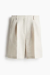 Linen-Blend Bermuda Shorts