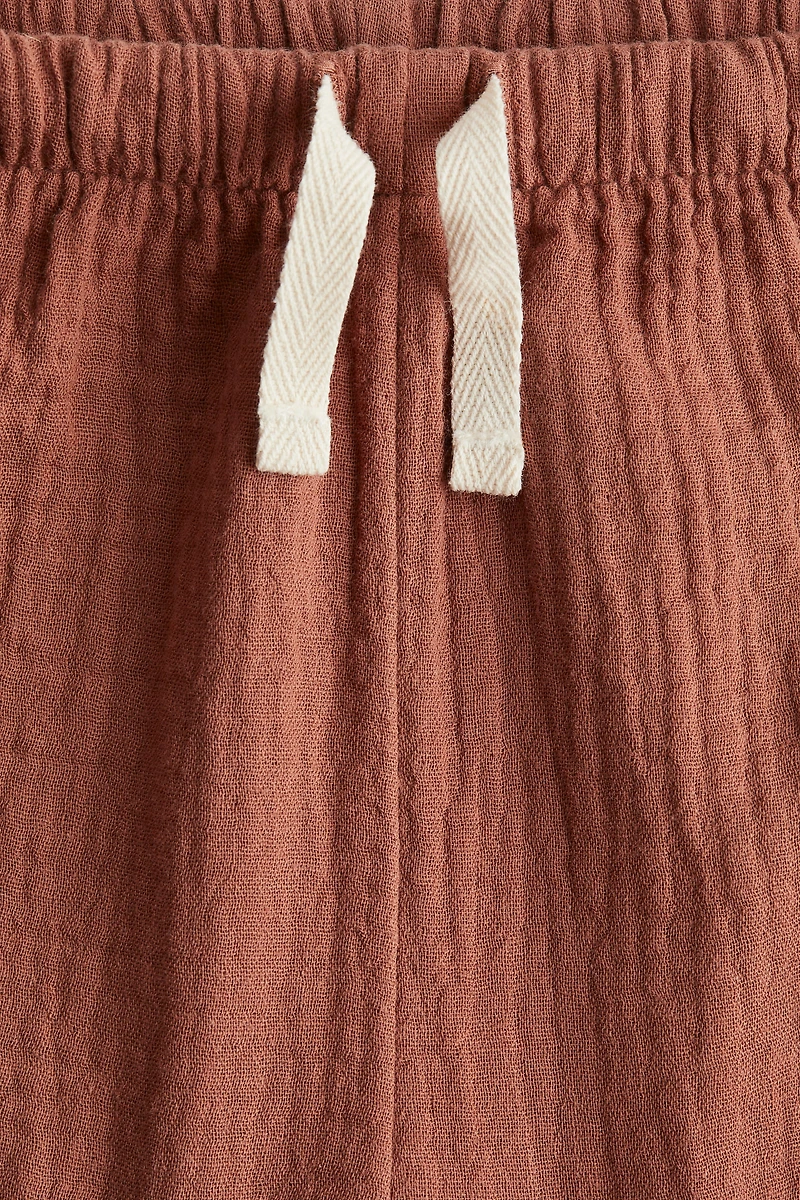 Cotton Muslin Shorts