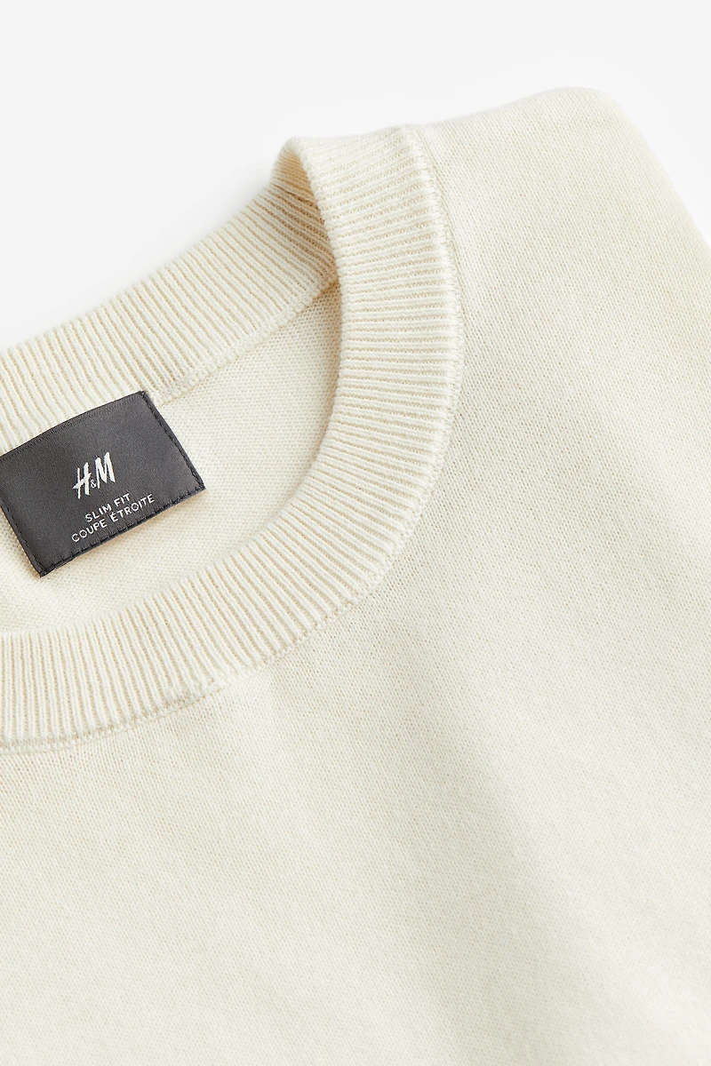 Slim Fit Fine-knit Cotton Sweater