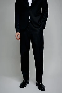 Slim-Fit Wool-Blend Tuxedo Pants