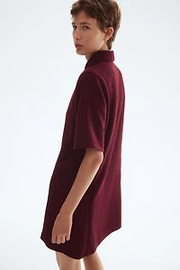 Bouclé Dress with Collar