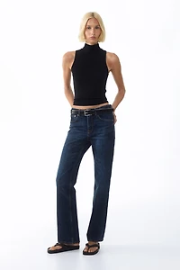 Ribbed turtleneck top