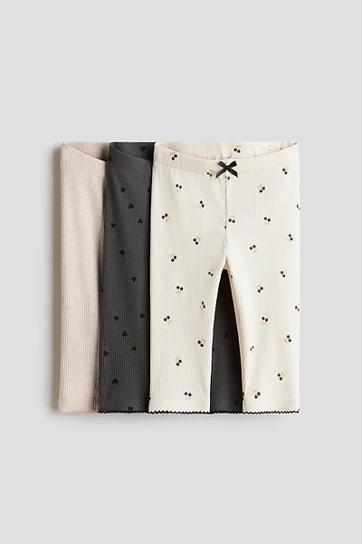 Lot de 3 leggings en coton