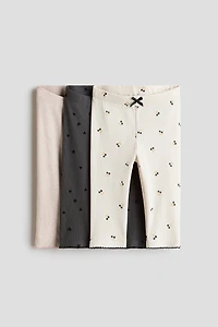 Lot de 3 leggings en coton