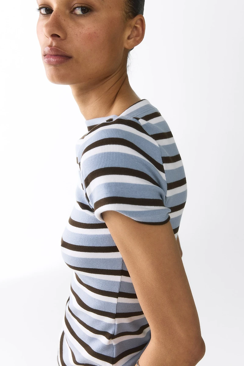 Boat-Neck Cotton Top