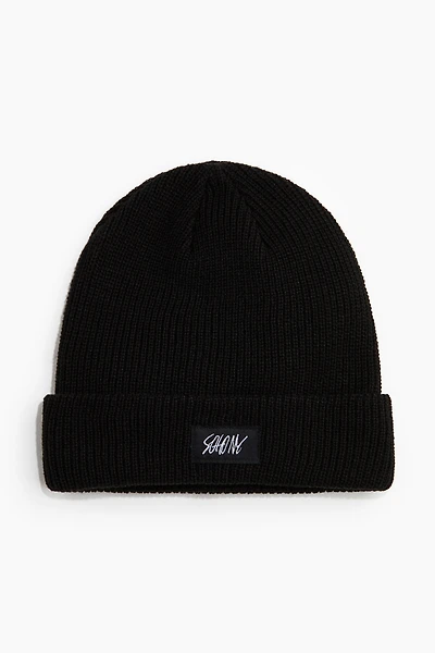 Rib-knit beanie