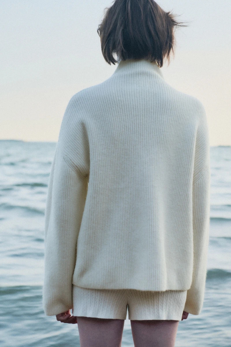 Cardigan à fermeture éclair