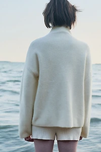 Cardigan à fermeture éclair