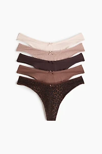 5-Pack Cotton Thong Briefs