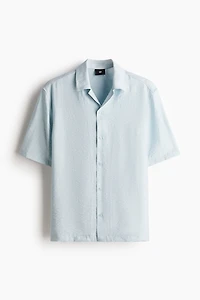Regular-Fit Jacquard-Weave Resort Shirt