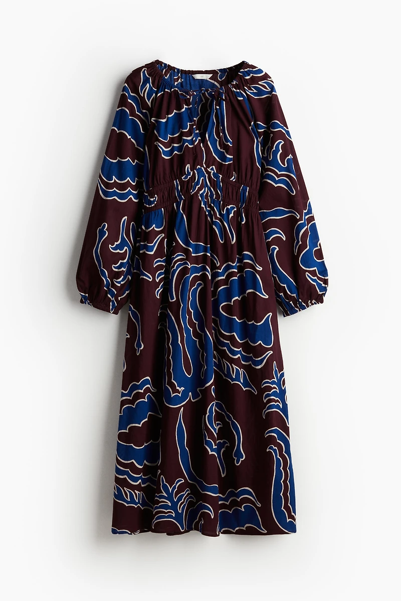 Robe en coton à manches ballon