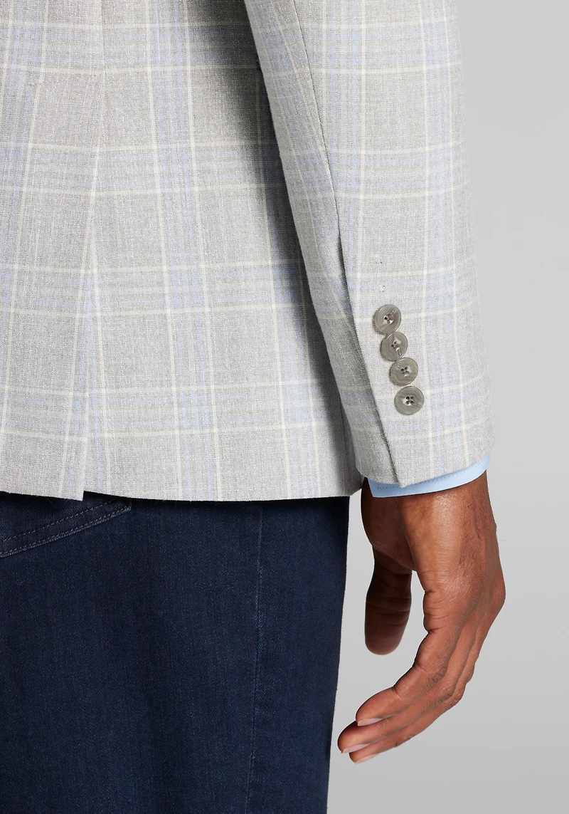 Jos A. Bank Comfort Stretch Slim fit Plaid Sportcoat CLEARANCE