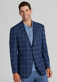 Jos A. Bank Traditional Fit Windowpane Sportcoat CLEARANCE