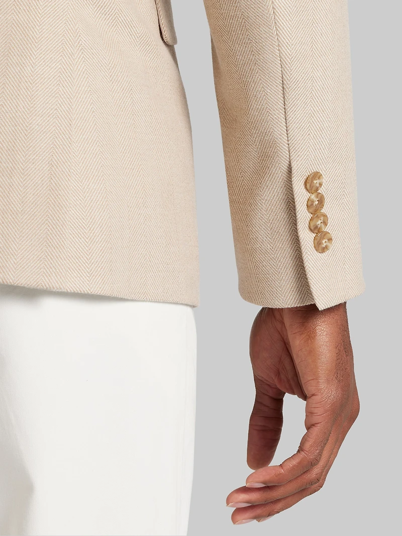 Jos. A. Bank Comfort Stretch Tailored Fit Herringbone Sportcoat CLEARANCE