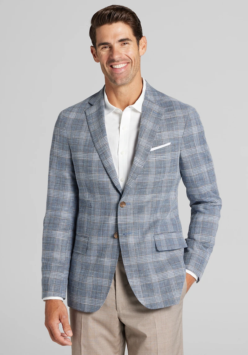 Reserve Collection Tailored Fit Plaid Sportcoat