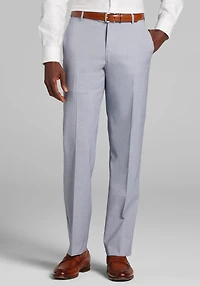 Reserve Collection Tailored Fit Textured Grid Italian Wool Dress Pants