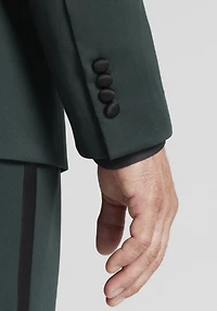 Jos. A. Bank Comfort Stretch Tailored Fit Green Sateen Solid Tuxedo Jacket CLEARANCE