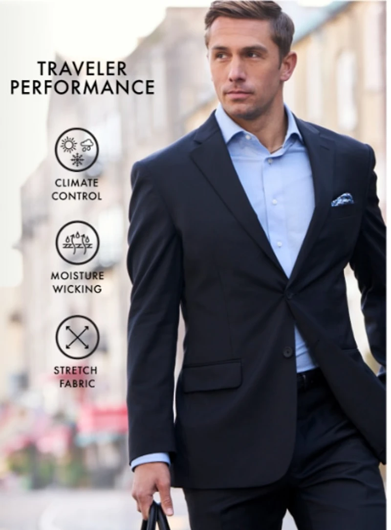 Traveler® Performance Collection Tailored Fit Suit Separate Jacket - Big & Tall CLEARANCE