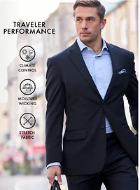 Traveler® Performance Collection Tailored Fit Suit Separate Jacket - Big & Tall CLEARANCE