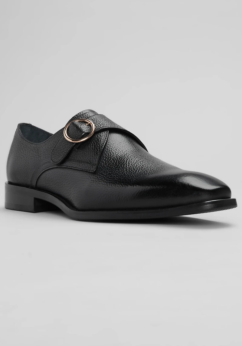 Carrucci Monk Strap Plain Toe Dress Shoes