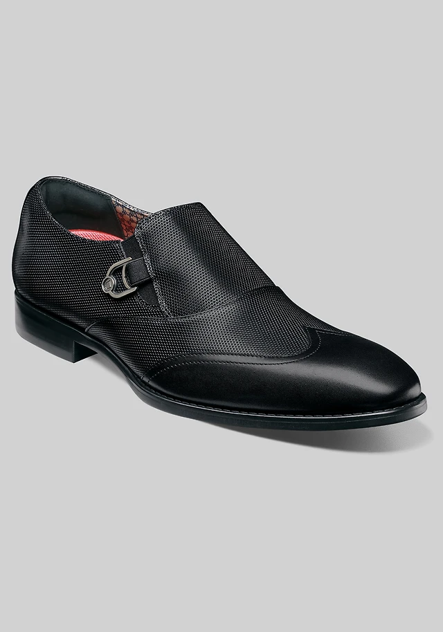 Stacy Adams Lockwood Wingtip Ornament Slip On Shoes