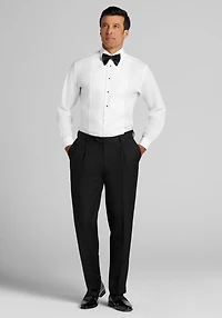 Reserve Collection Tailored Fit Bib-Front Spread Collar Formal Dress Shirt