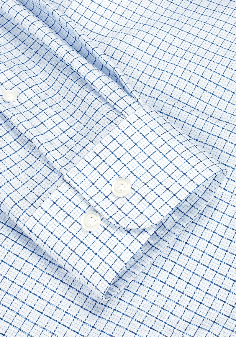 Reserve Collection Tailored Fit Spread Collar Check Dress Shirt