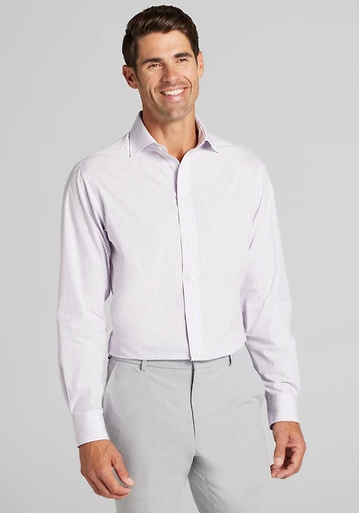 Jos. A. Bank Comfort Stretch Tailored Fit Spread Collar Stripe Dress Shirt