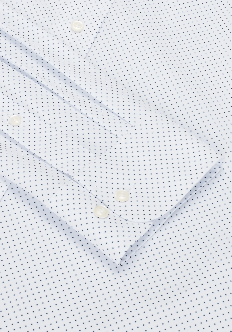 1905 Collection Tailored Fit Spread Collar Dot 4-Way Stretch Dress Shirt
