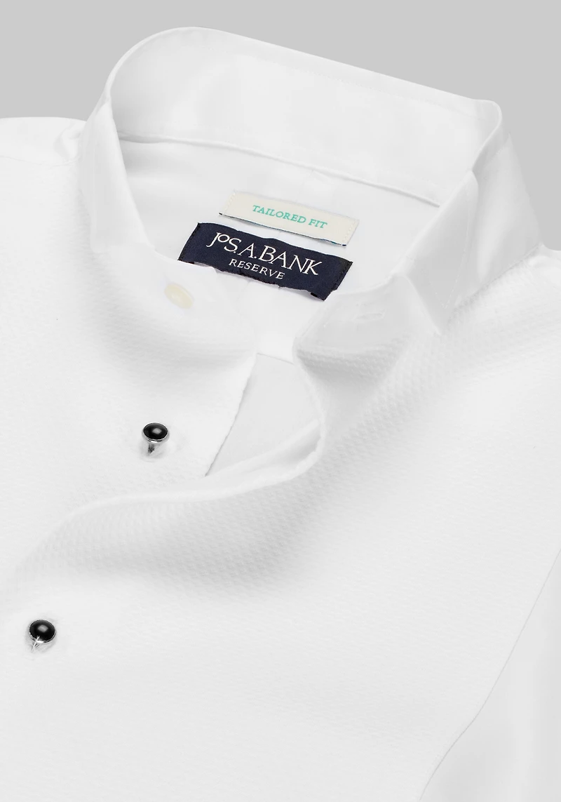 Reserve Collection Tailored Fit Wing Collar Bib Formal Dress Shirt