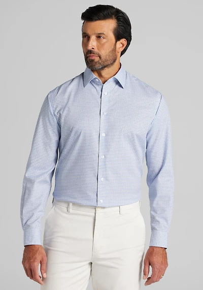 Reserve Collection Traditional Fit Spread Collar Gingham Dress Shirt