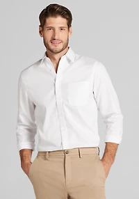 Traveler? Collection Slim Fit Point Collar Solid Dress Shirt