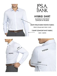 Jos. A. Bank Tailored Fit Solid Hybrid Button Up Shirt - Big & Tall CLEARANCE