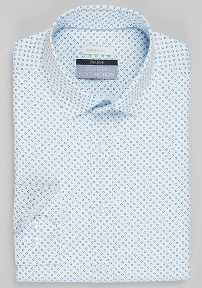 Traveler® Collection Tailored Fit Broken Box 4-Way Stretch Sportshirt - Big & Tall CLEARANCE