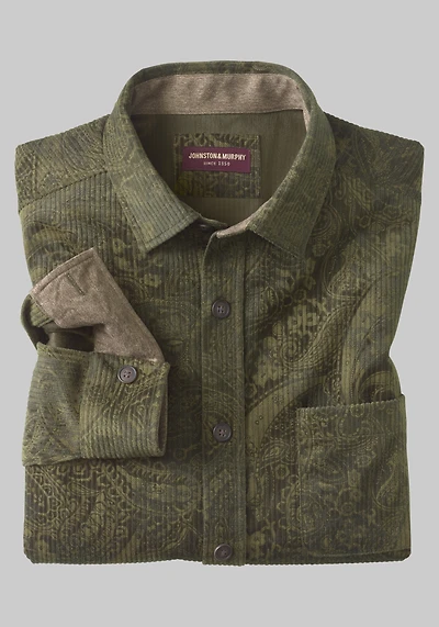 Johnston & Murphy Tailored Fit Cutler Corduroy Shirt