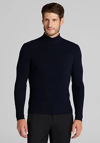 Reserve Collection Tailored Fit 2x2 Rib Mock Neck Cashmere Sweater CLEARANCE