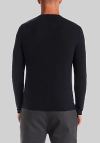 Vintage & Black Traditional Fit Long Sleeve Solid Crew Neck Shirt