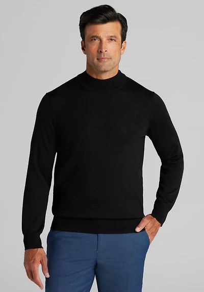 Traveler® Performance Tailored Fit Merino Blend Mock Neck Sweater CLEARANCE