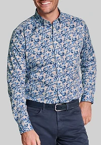 Johnston & Murphy Tailored Fit Stylized Paisley Sportshirt