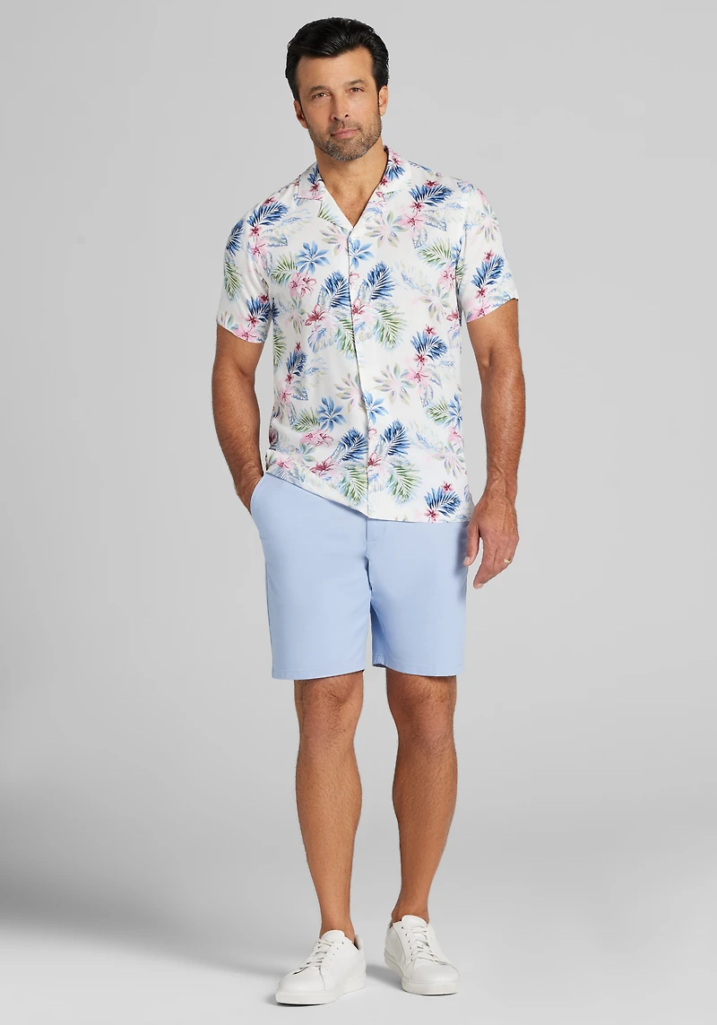 Jos. A. Bank Tailored Fit Lotus Short Sleeve Button Up Shirt