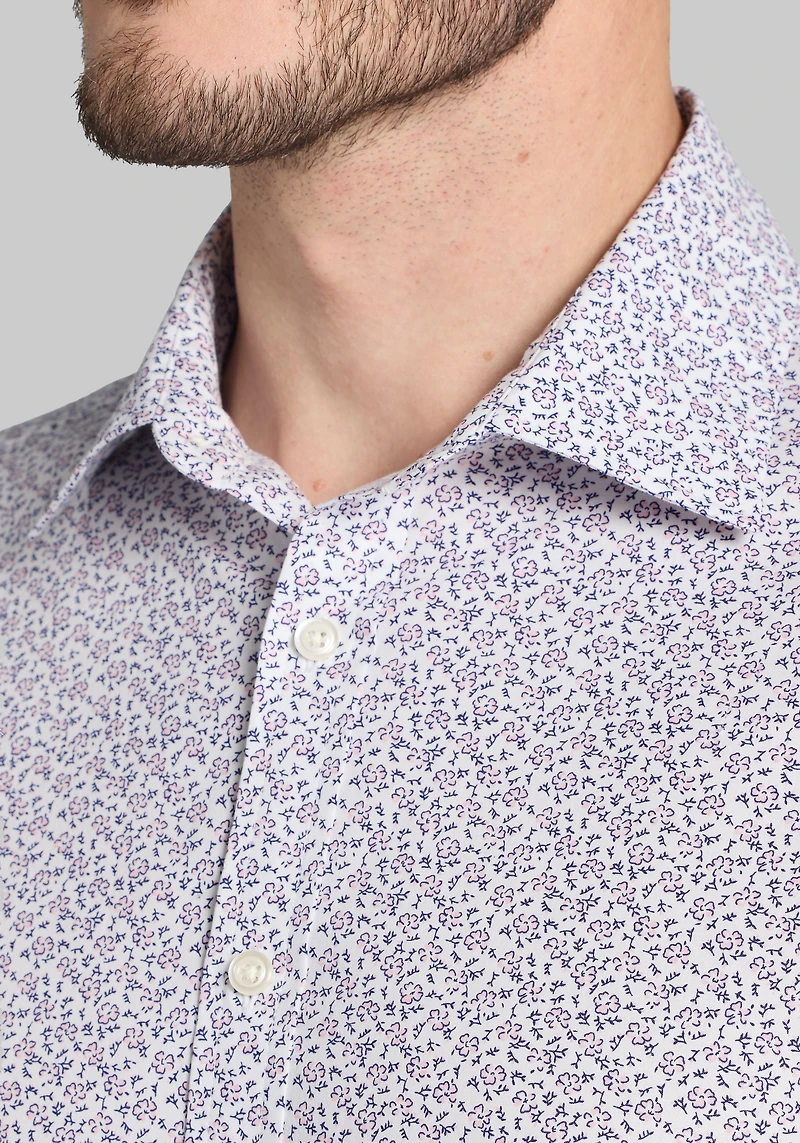 Jos. A. Bank Tailored Fit Mini Floral Sportshirt