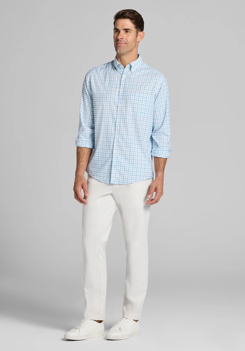 Traveler® Performance Tailored Fit Medium Grid Sportshirt