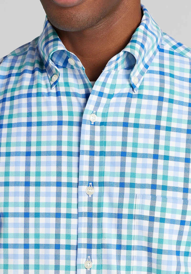 Traveler® Performance Tailored Fit Plaid Sportshirt