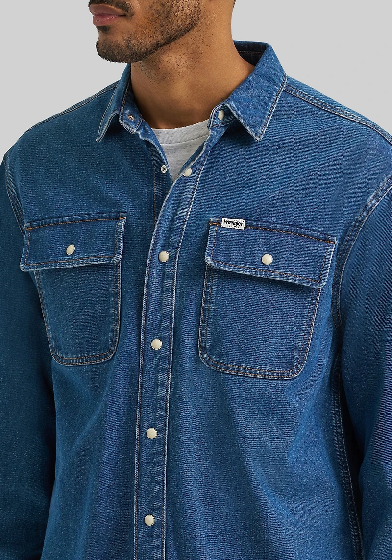 Wrangler Tailored Fit Denim Overshirt