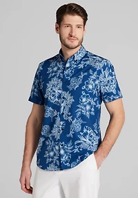 Con.Struct Slim Fit Kauai Floral 4-Way Stretch Short-Sleeve Sportshirt