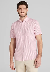 Con.Struct Slim Fit Mini Zigzag 4-Way Stretch Short Sleeve Sportshirt