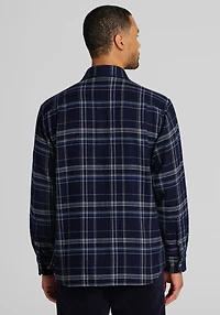 Jos. A. Bank Relaxed Fit Herringbone Check Long Sleeve Button Up Shirt